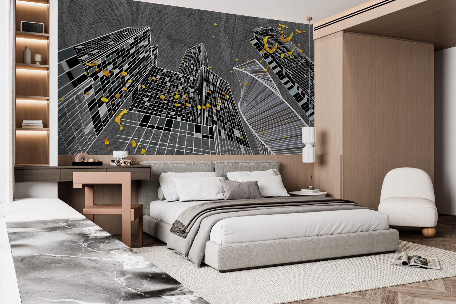 Fototapet arhitectură urbană în stil geometric