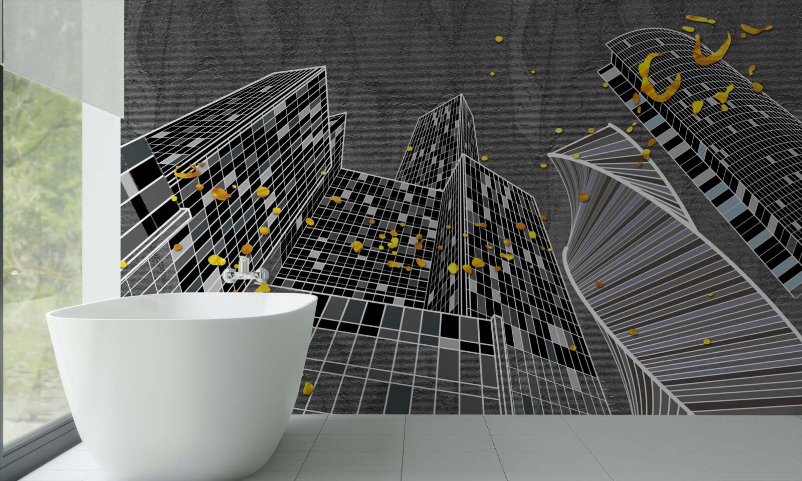 Fototapet arhitectură urbană în stil geometric