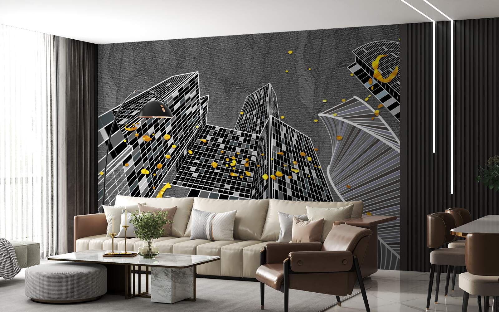 Fototapet arhitectură urbană în stil geometric