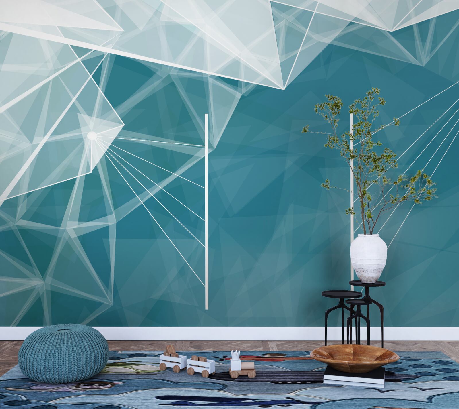 Fototapet vârfurile munților acoperiți de zăpadă