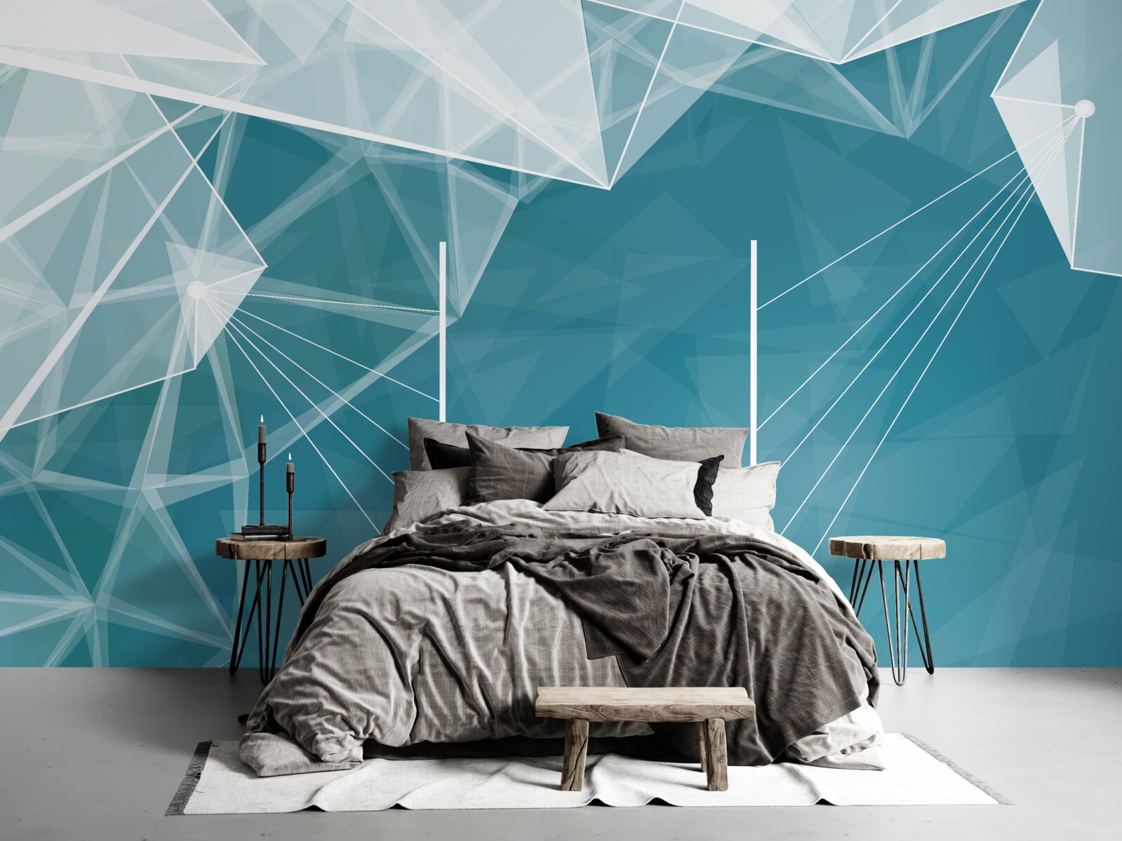 Fototapet vârfurile munților acoperiți de zăpadă