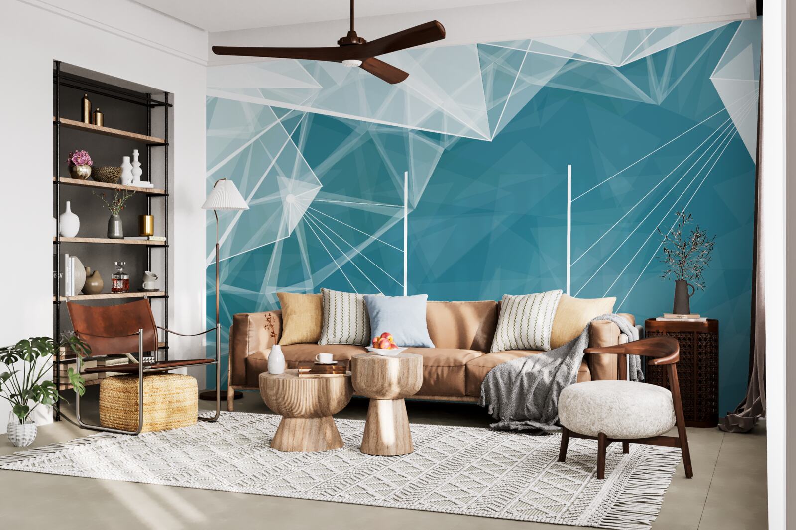 Fototapet vârfurile munților acoperiți de zăpadă