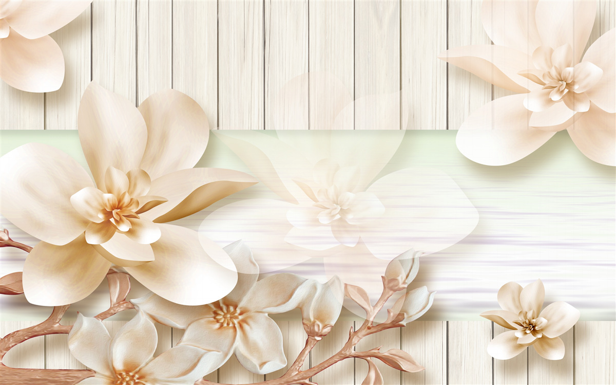 Fototapet piersici gogoși strălucitoare pe un ring de dans alb ca zăpada