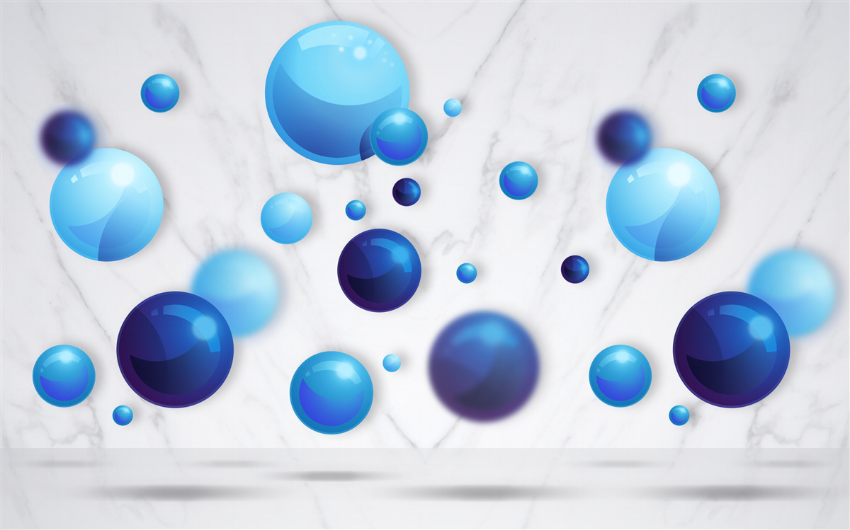 Fototapet becuri albastre și albastru deschis care alunecă