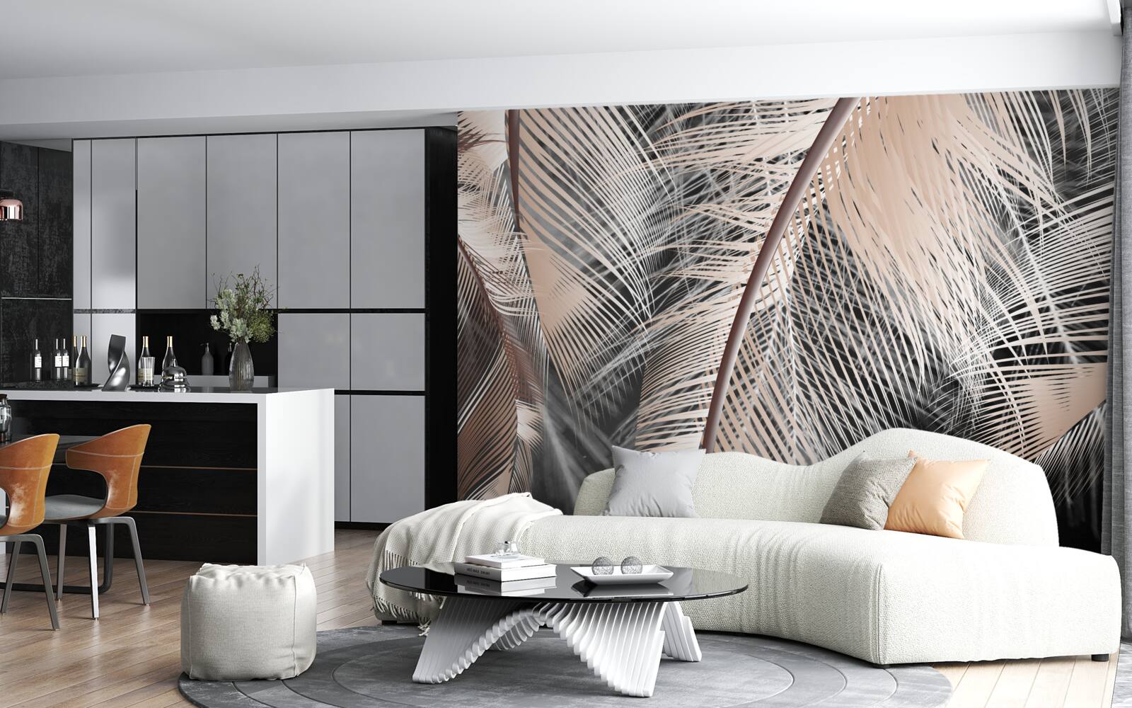 Fototapet imagine detaliată a penei