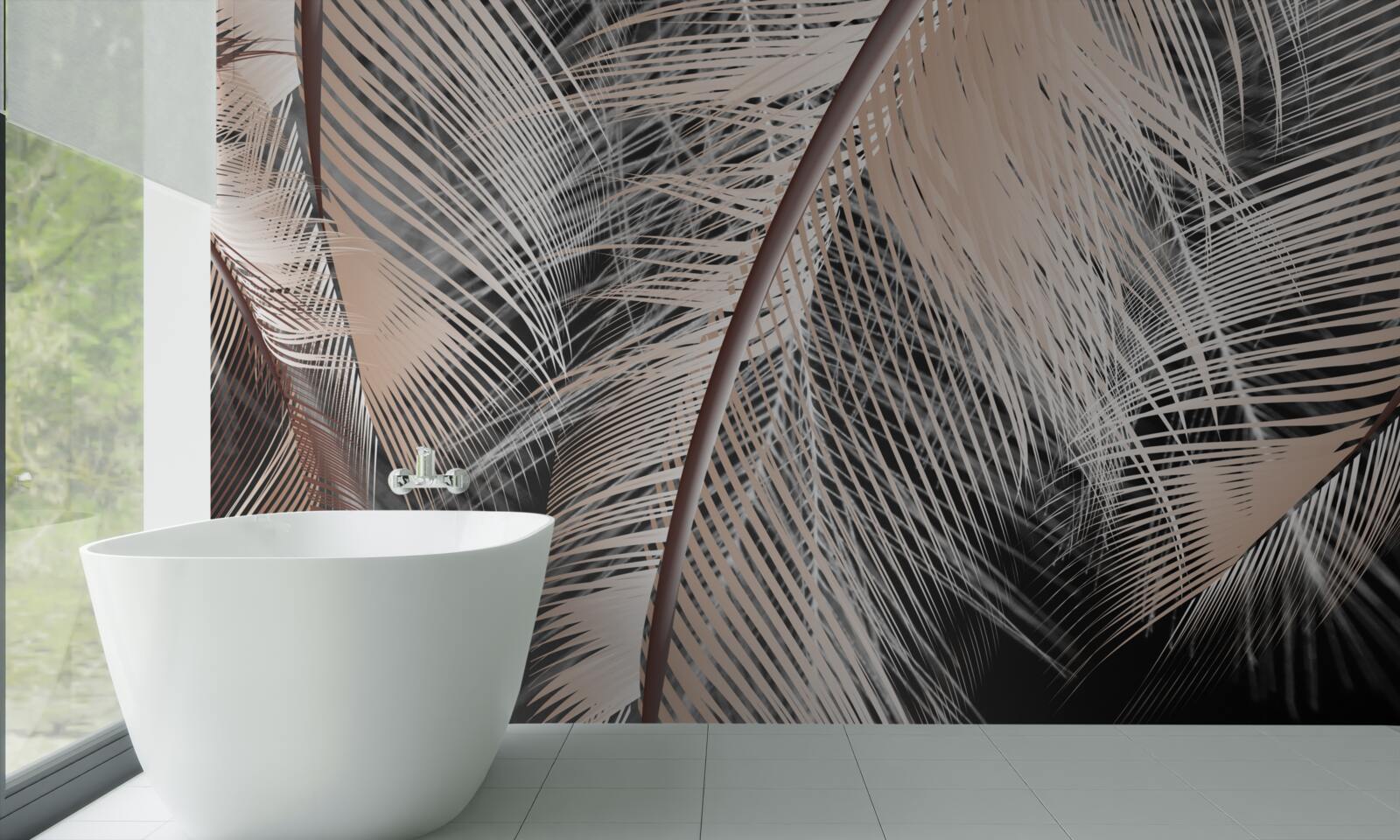 Fototapet imagine detaliată a penei