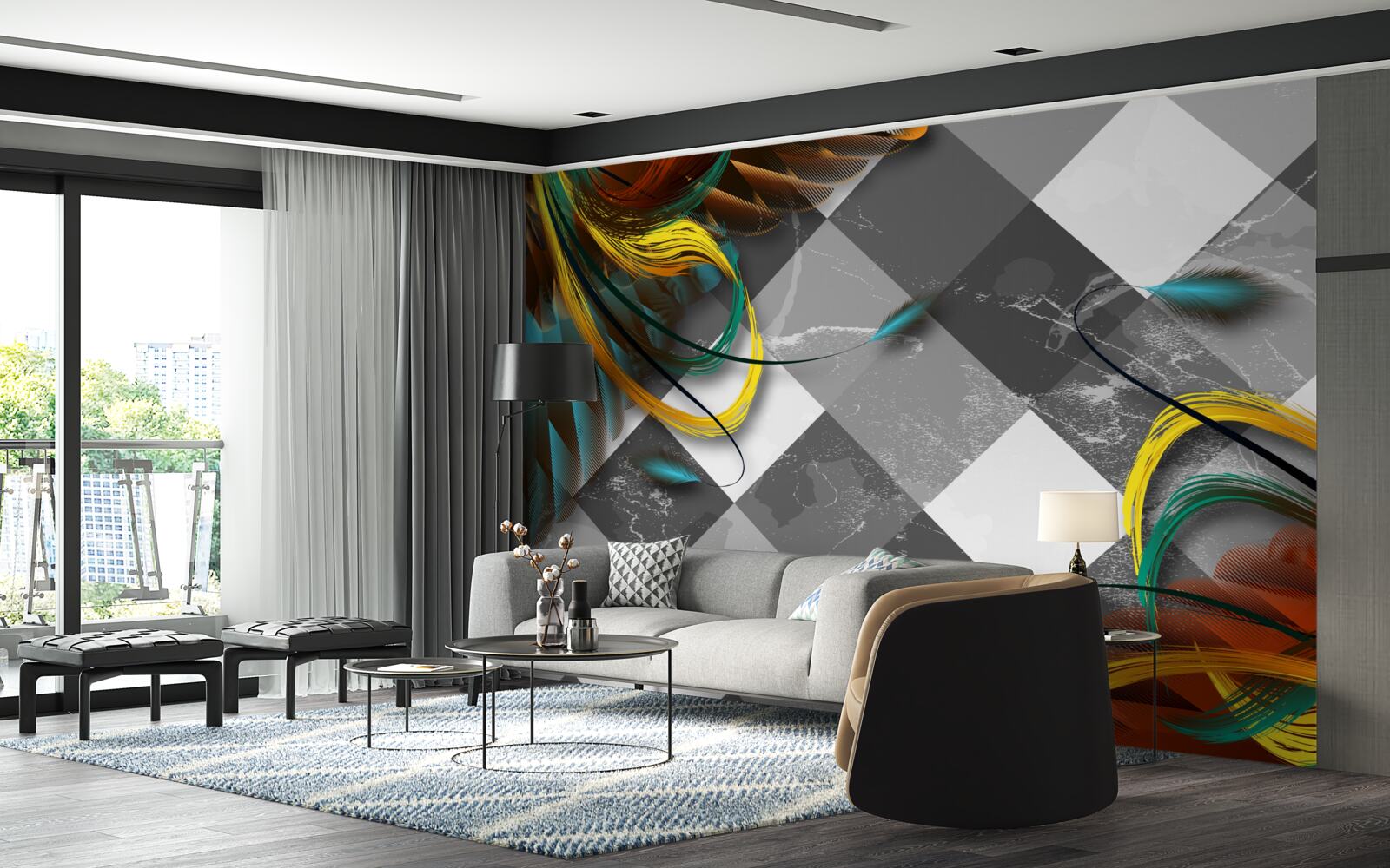 Fototapet ca păsările paradisului