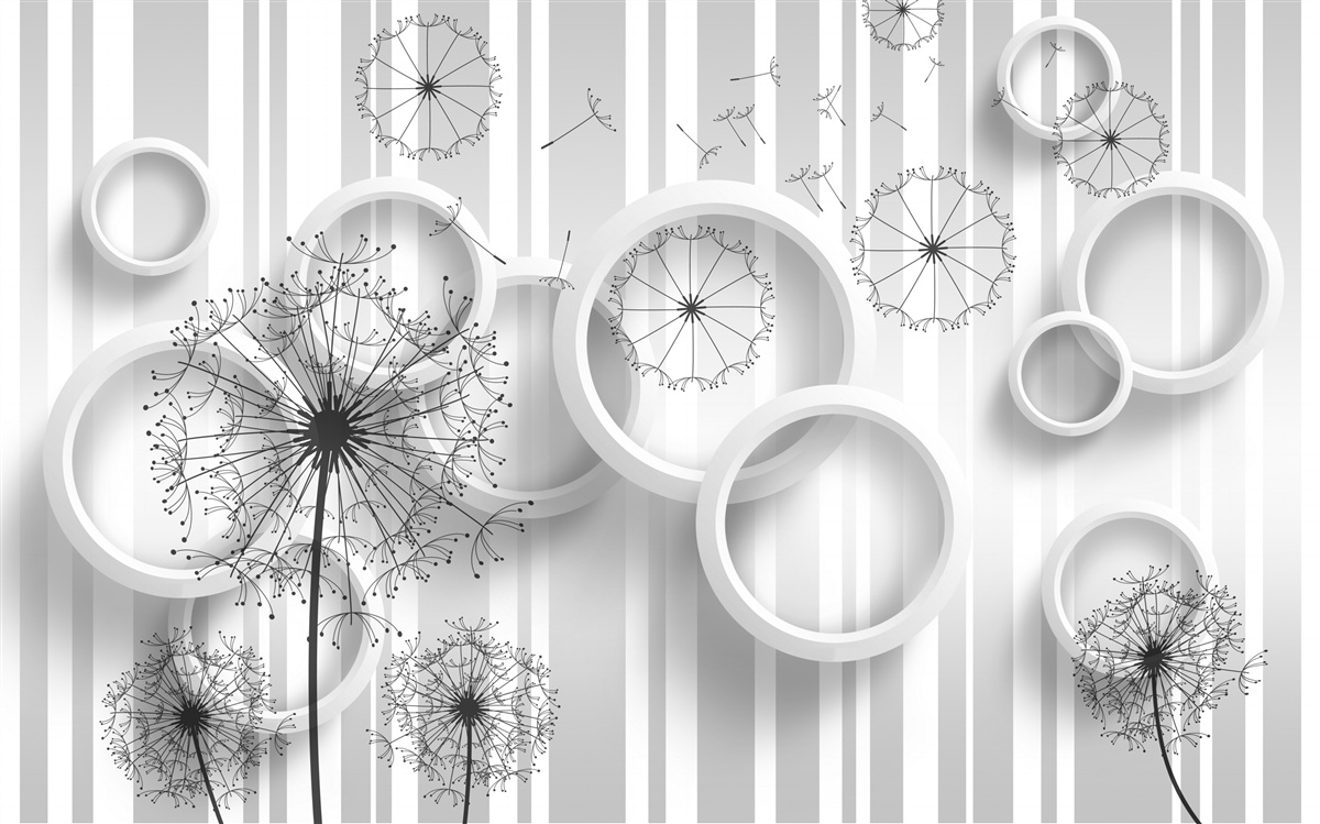 Fototapet zone albe și millipedes pe un fundal decolorat