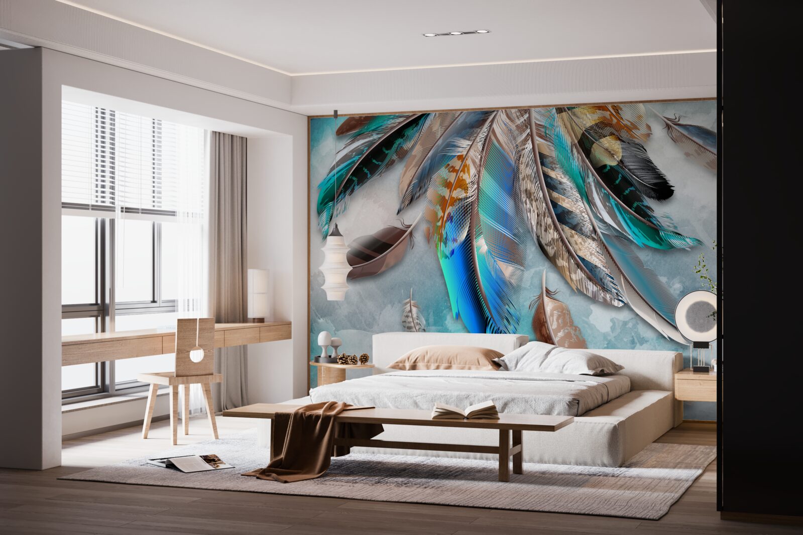 Fototapet penaj strălucitor, multicolor