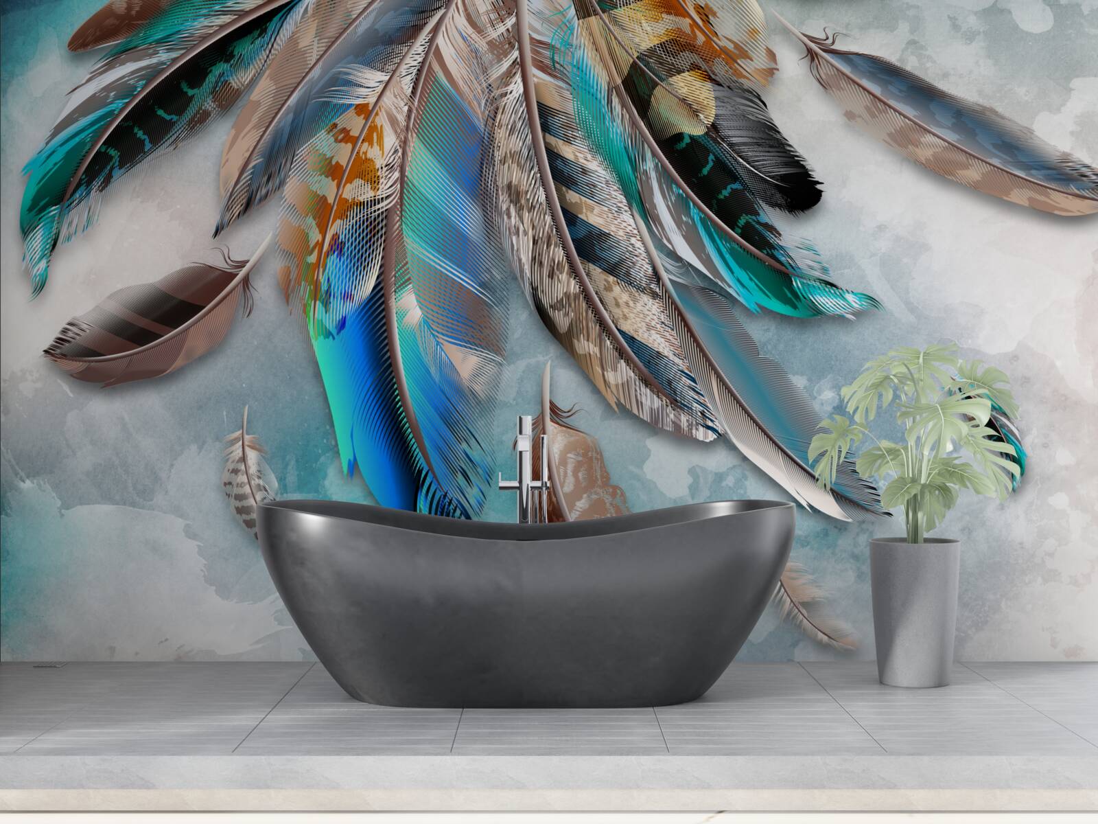 Fototapet penaj strălucitor, multicolor