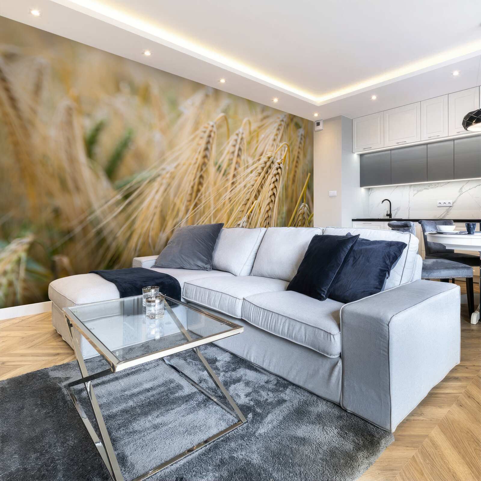 Fototapet câmp de spice de grâu coapte