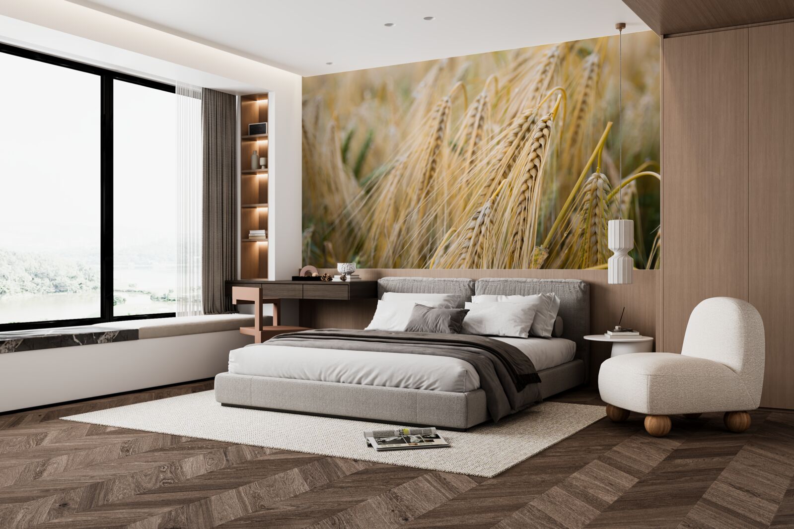 Fototapet câmp de spice de grâu coapte