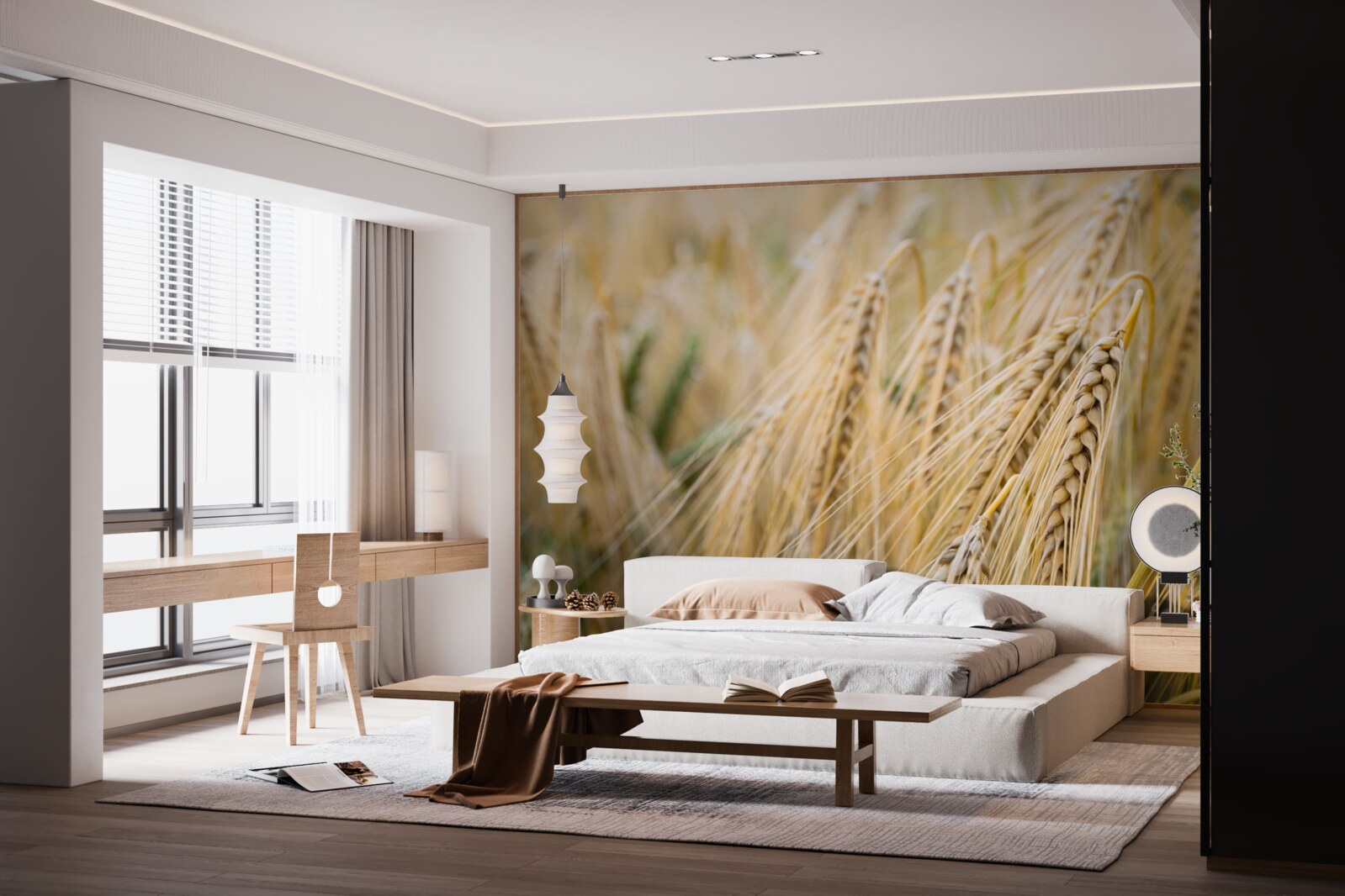 Fototapet câmp de spice de grâu coapte