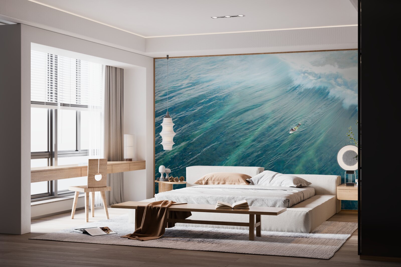 Fototapet depășirea valurilor oceanului prin surfing