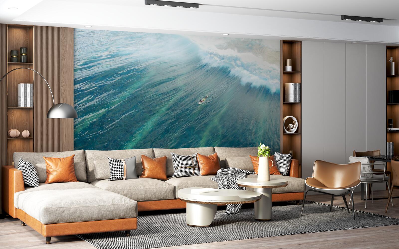 Fototapet depășirea valurilor oceanului prin surfing