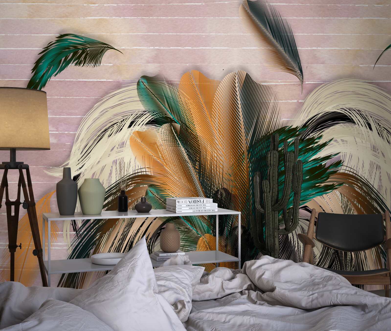 Fototapet colecție de pene într-un buchet