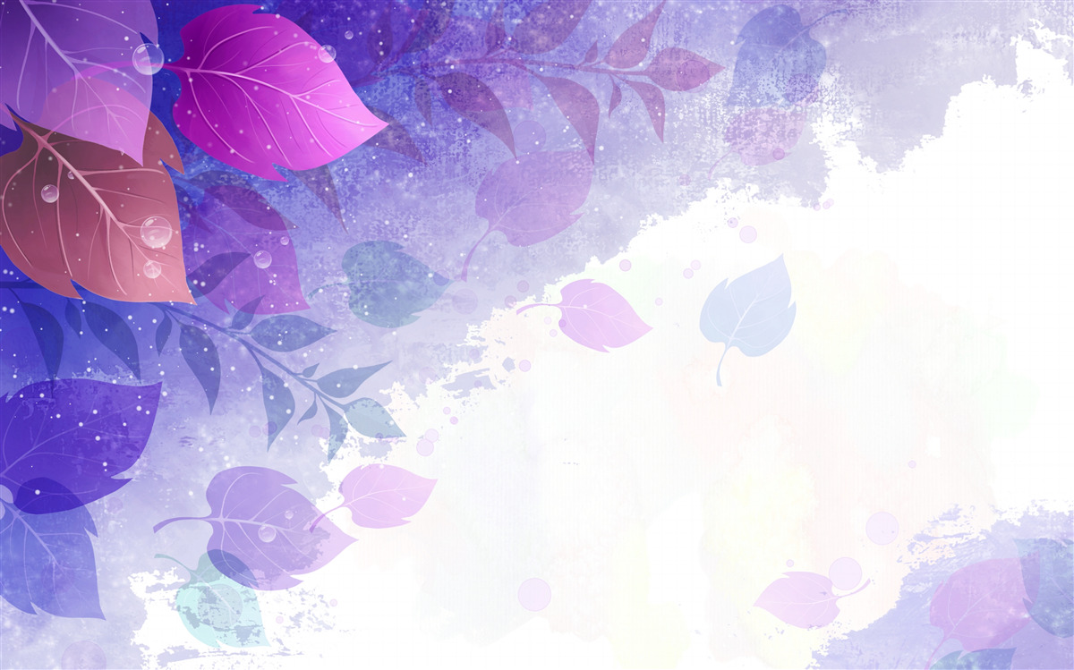 Fototapet frunze de toamnă violet