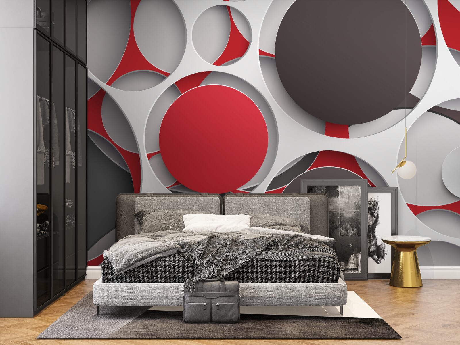 Fototapet plasă cu roți colorate