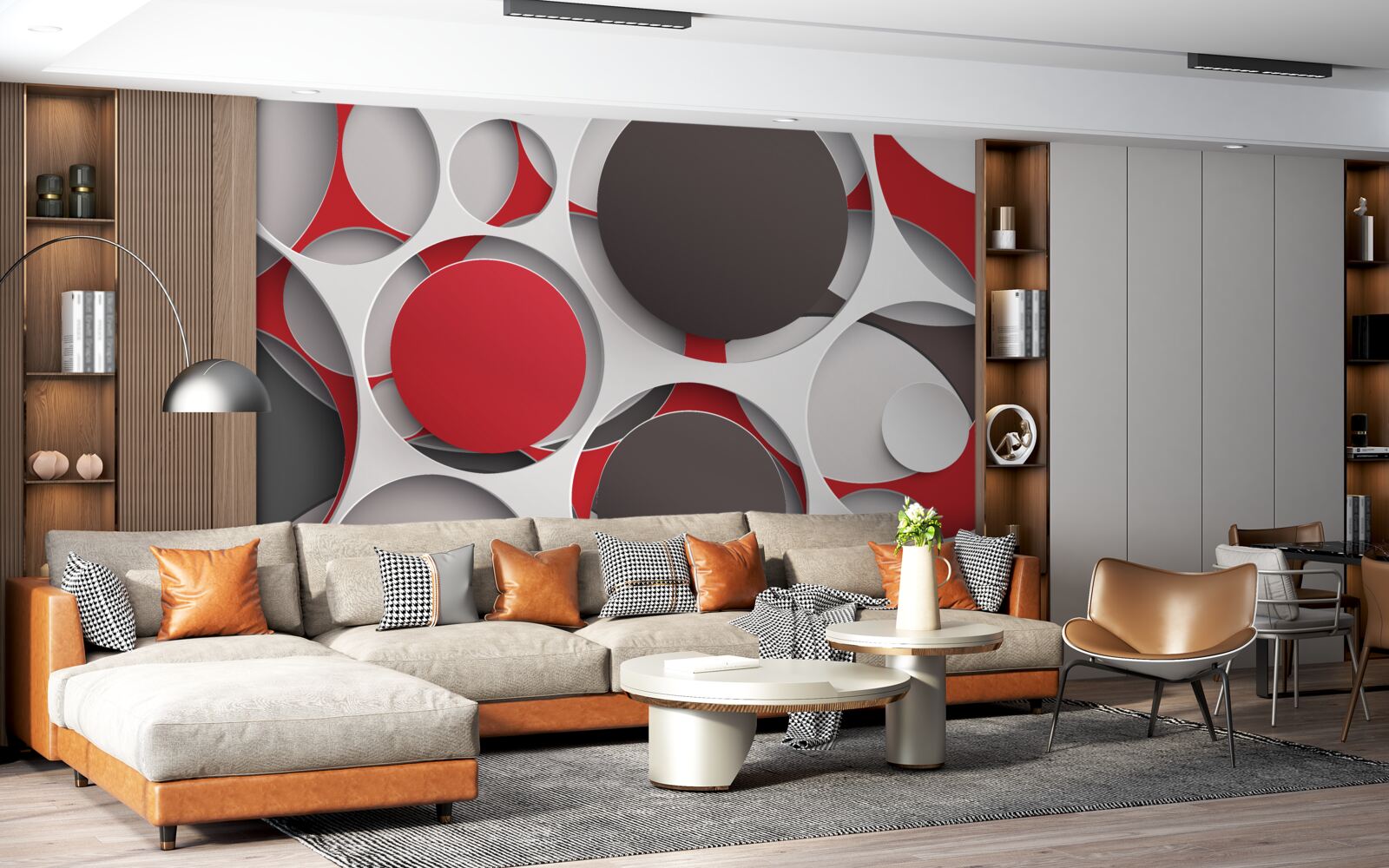 Fototapet plasă cu roți colorate