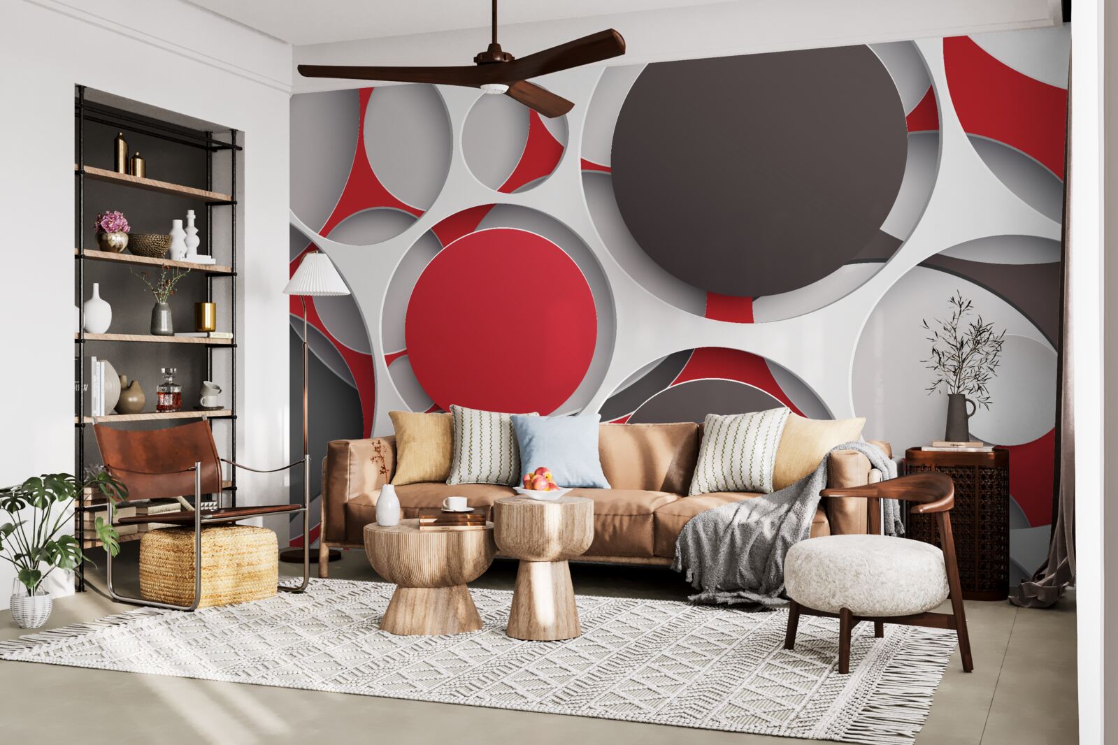 Fototapet plasă cu roți colorate