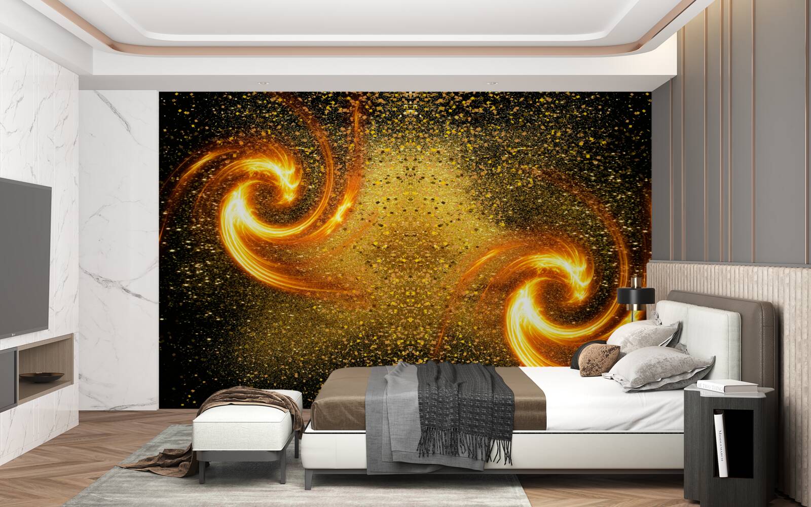 Fototapet milioane de lumini astrale și mai multe galaxii