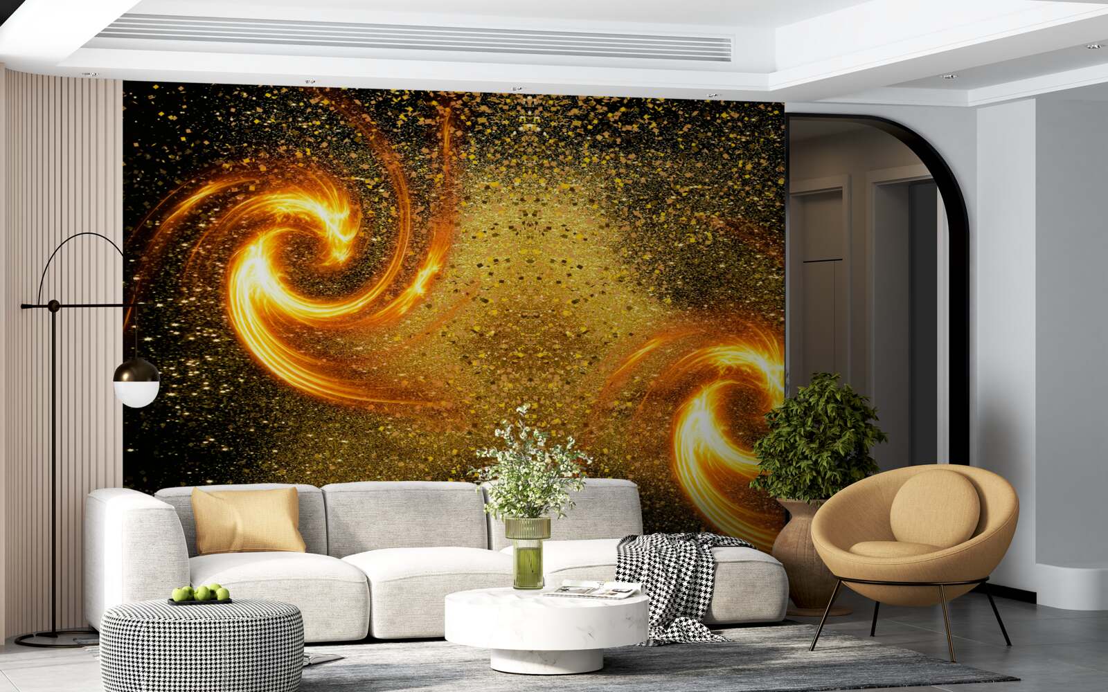 Fototapet milioane de lumini astrale și mai multe galaxii