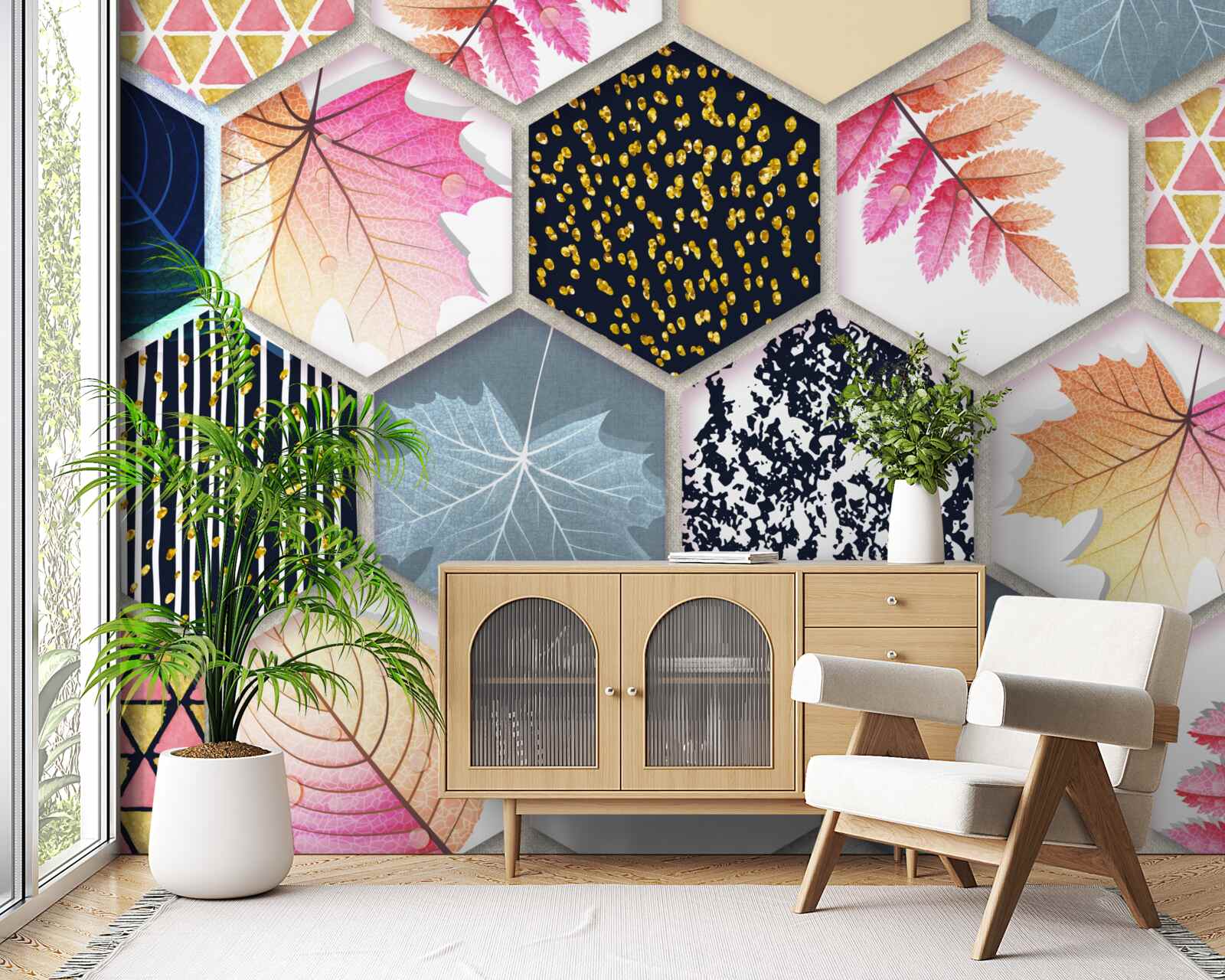 Fototapet mozaic de frunze de toamnă