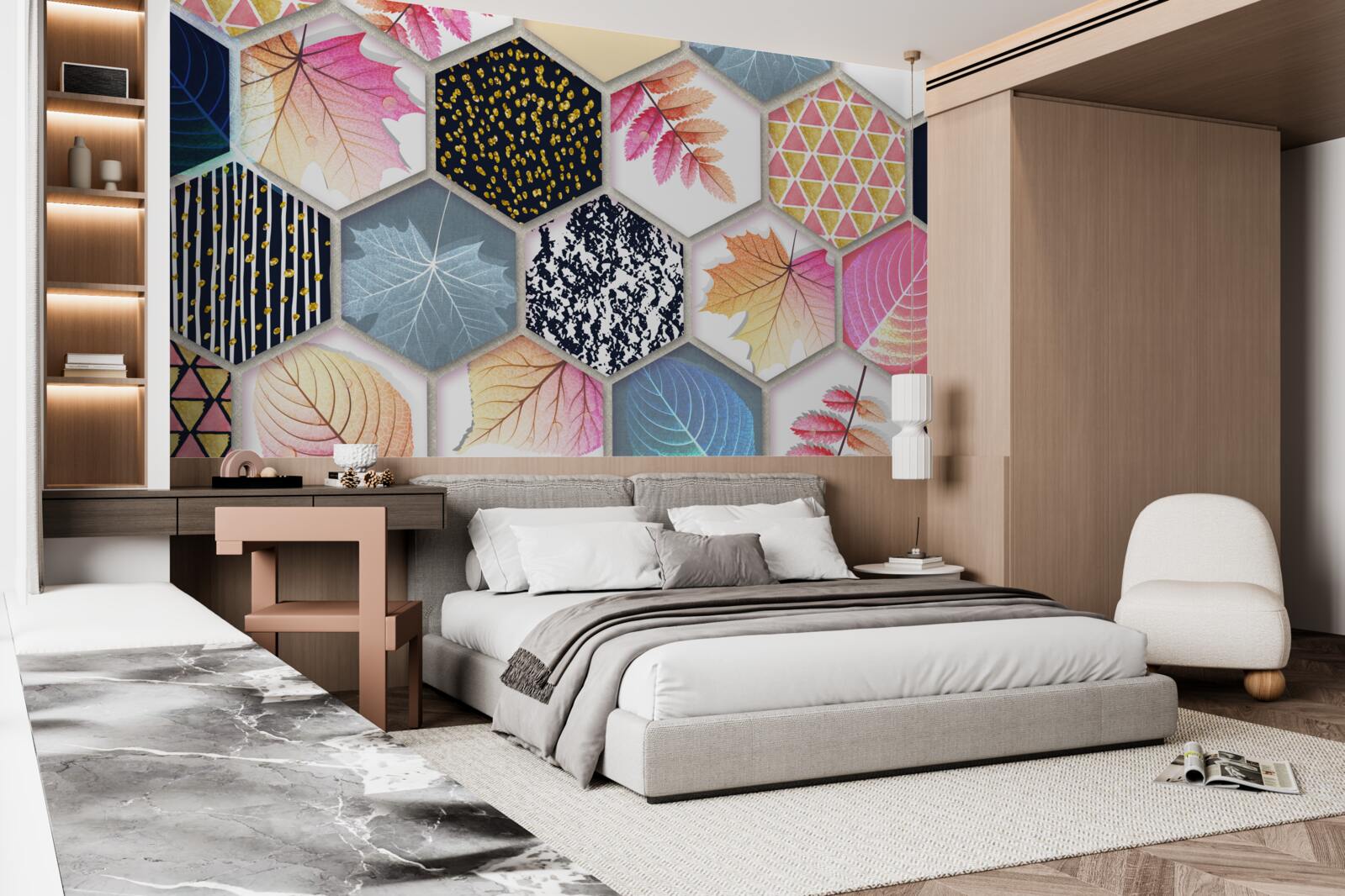 Fototapet mozaic de frunze de toamnă