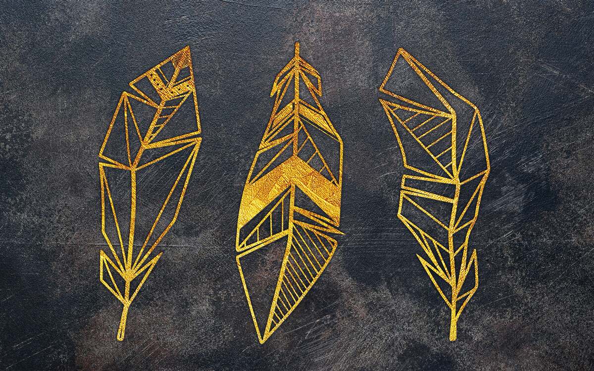 Fototapet structura geometrică complexă a frunzelor