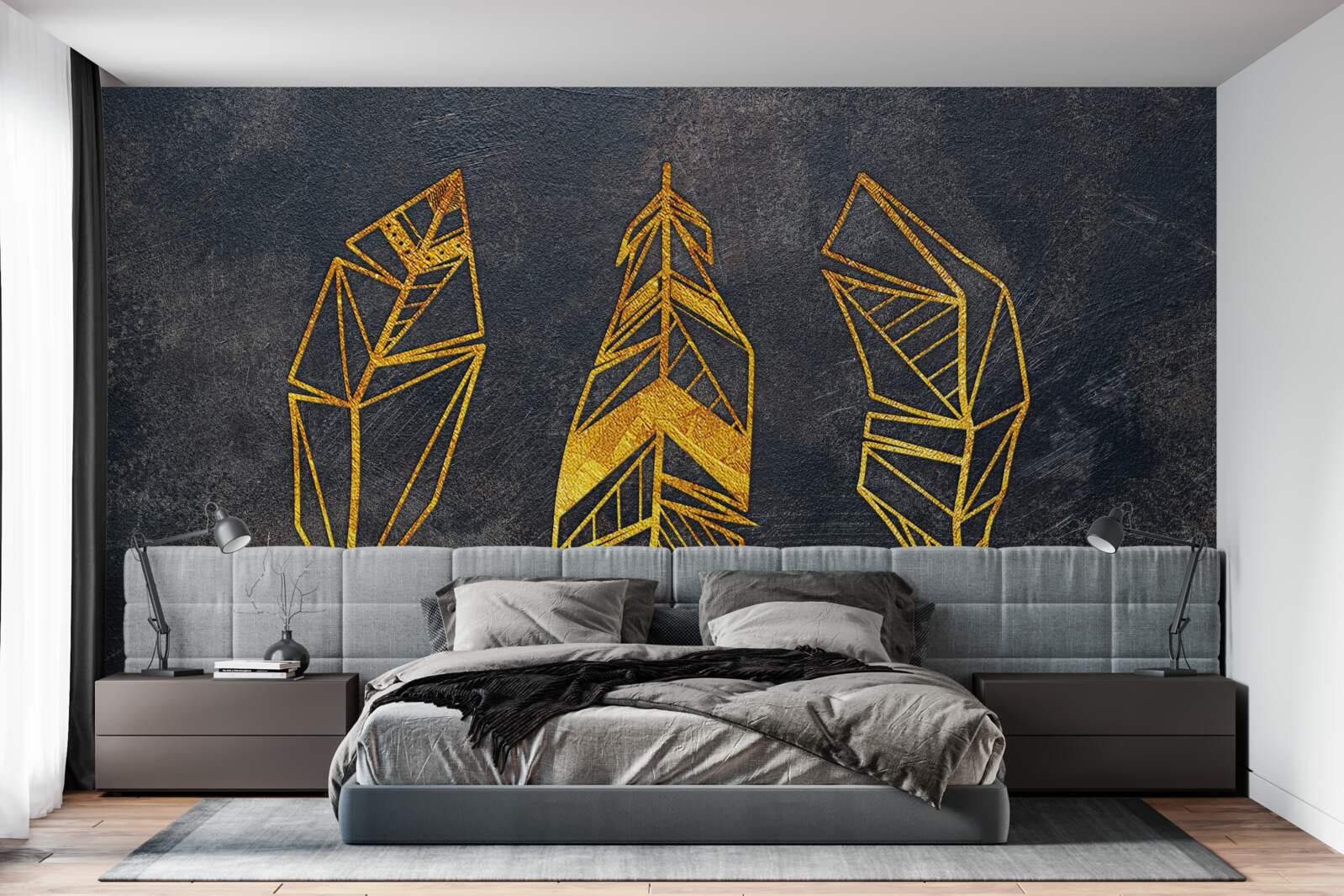 Fototapet structura geometrică complexă a frunzelor