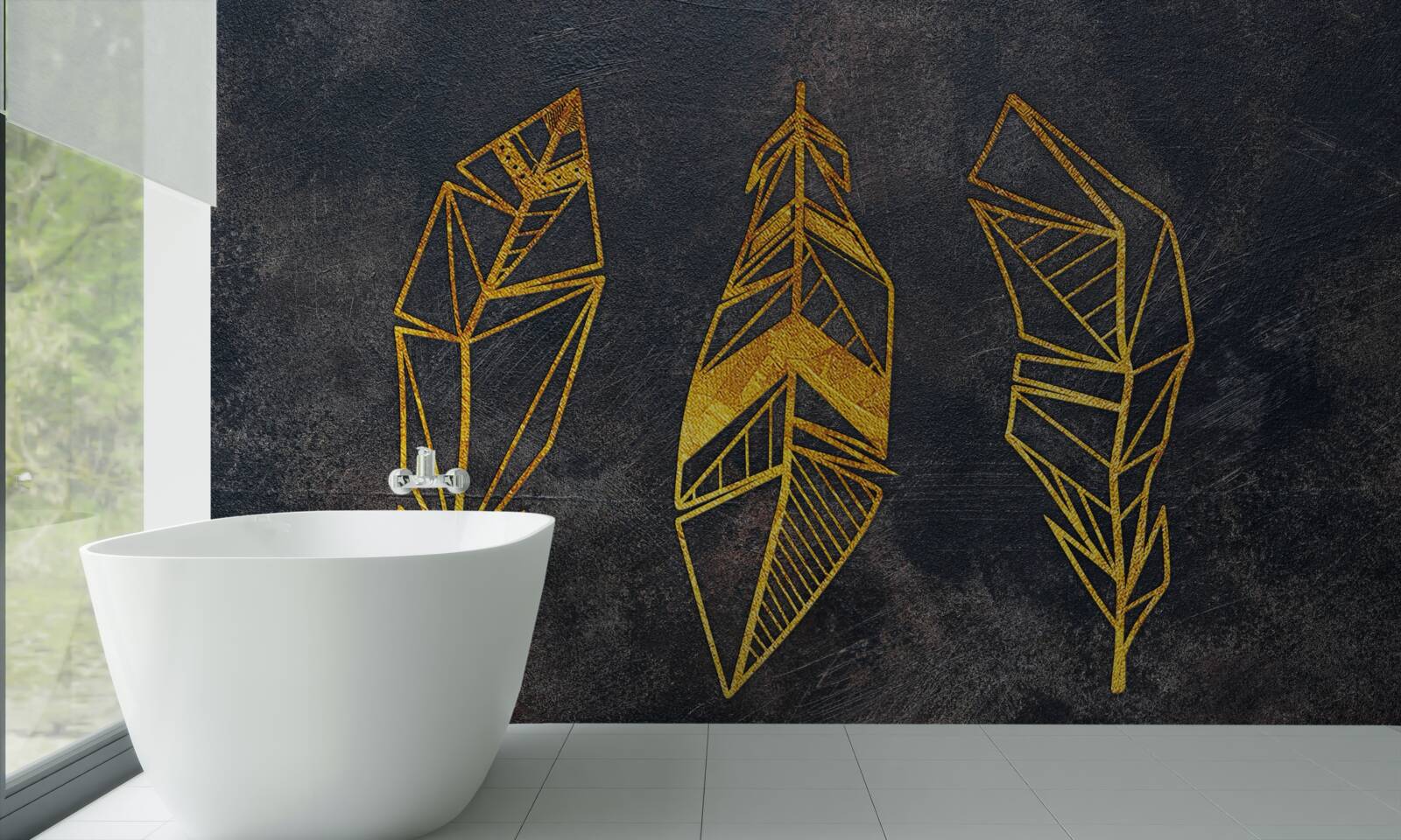 Fototapet structura geometrică complexă a frunzelor