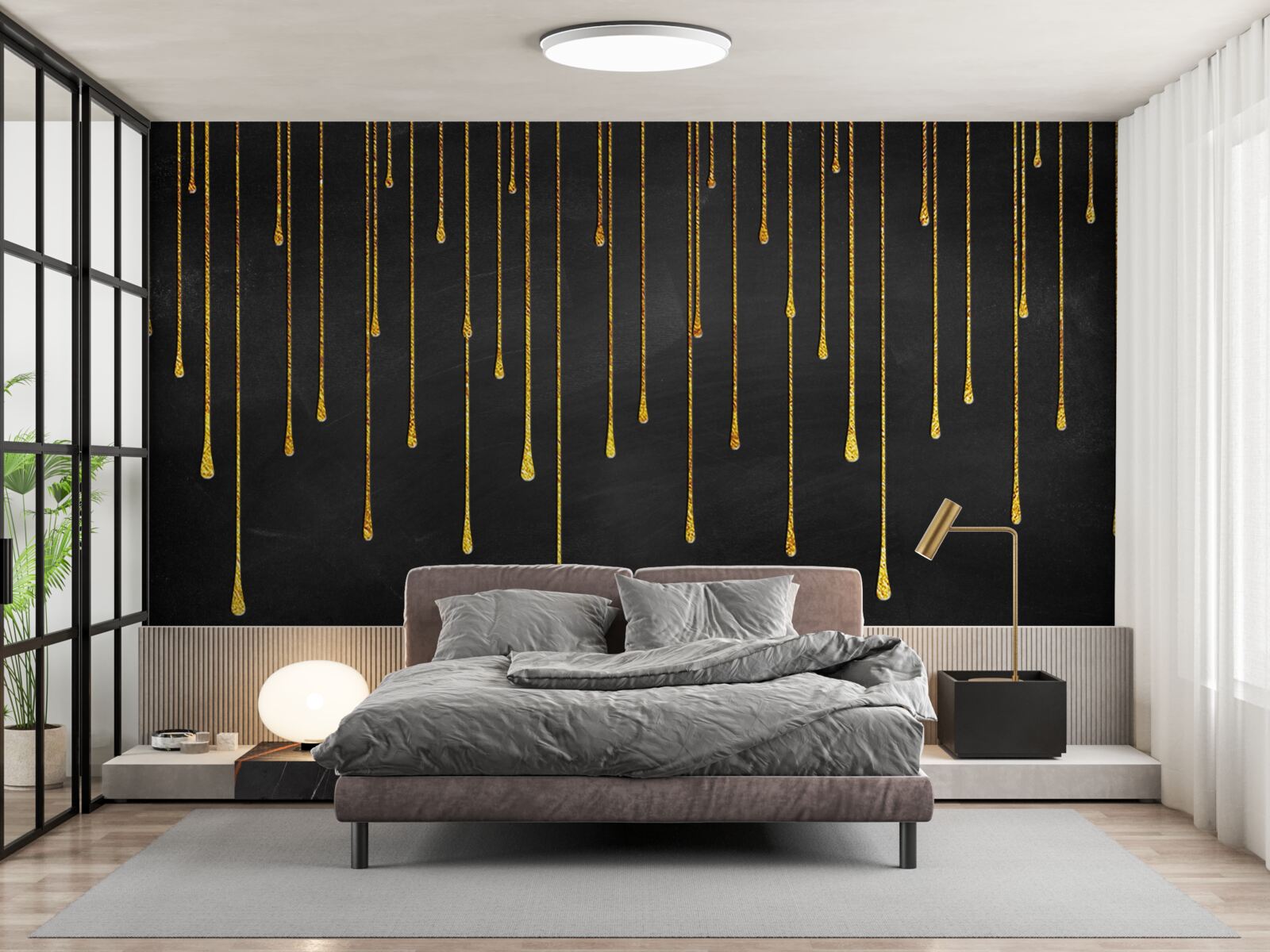 Fototapet stele care se micșorează în întunericul nopții