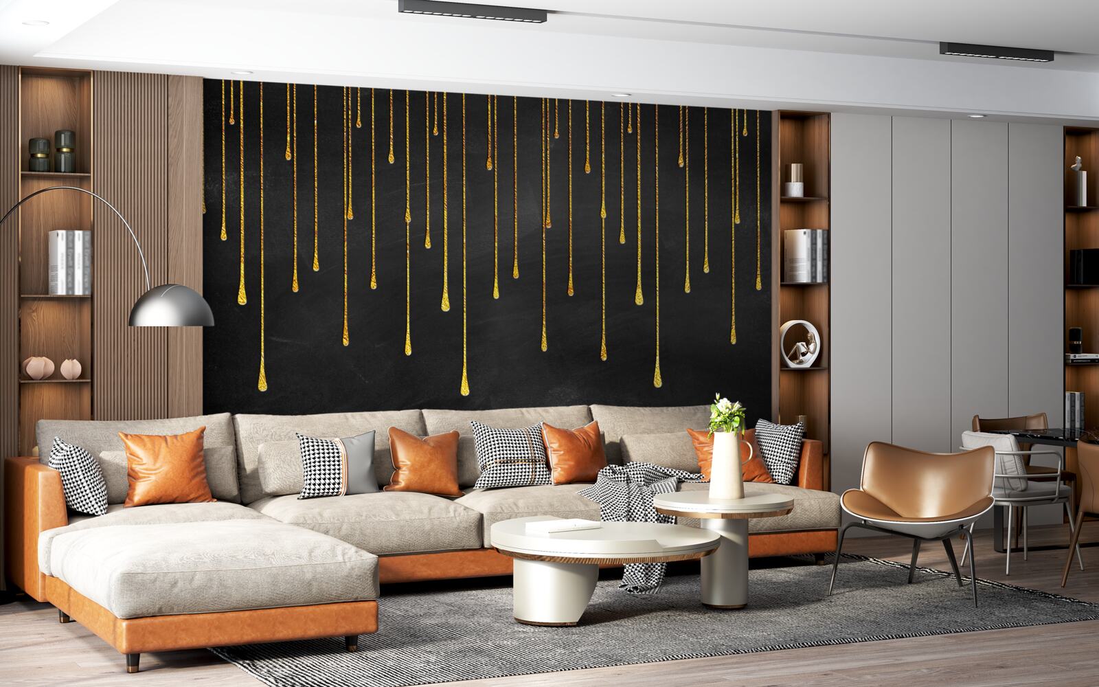 Fototapet stele care se micșorează în întunericul nopții