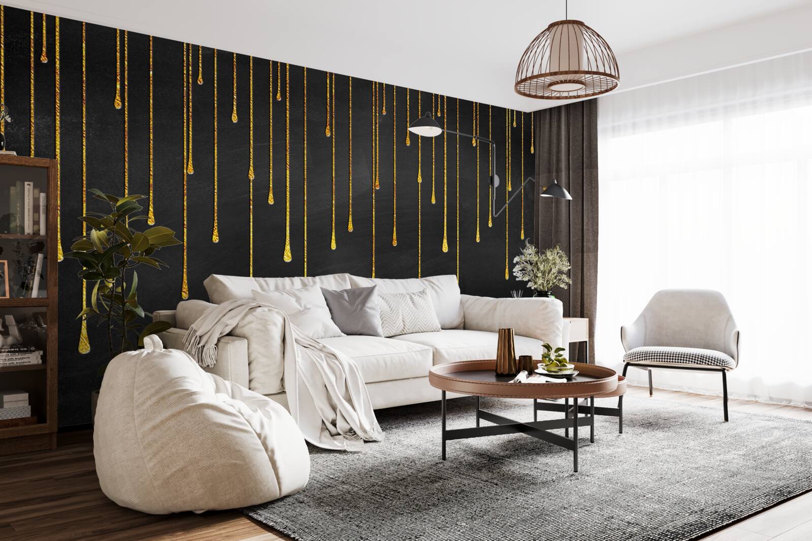 Fototapet stele care se micșorează în întunericul nopții