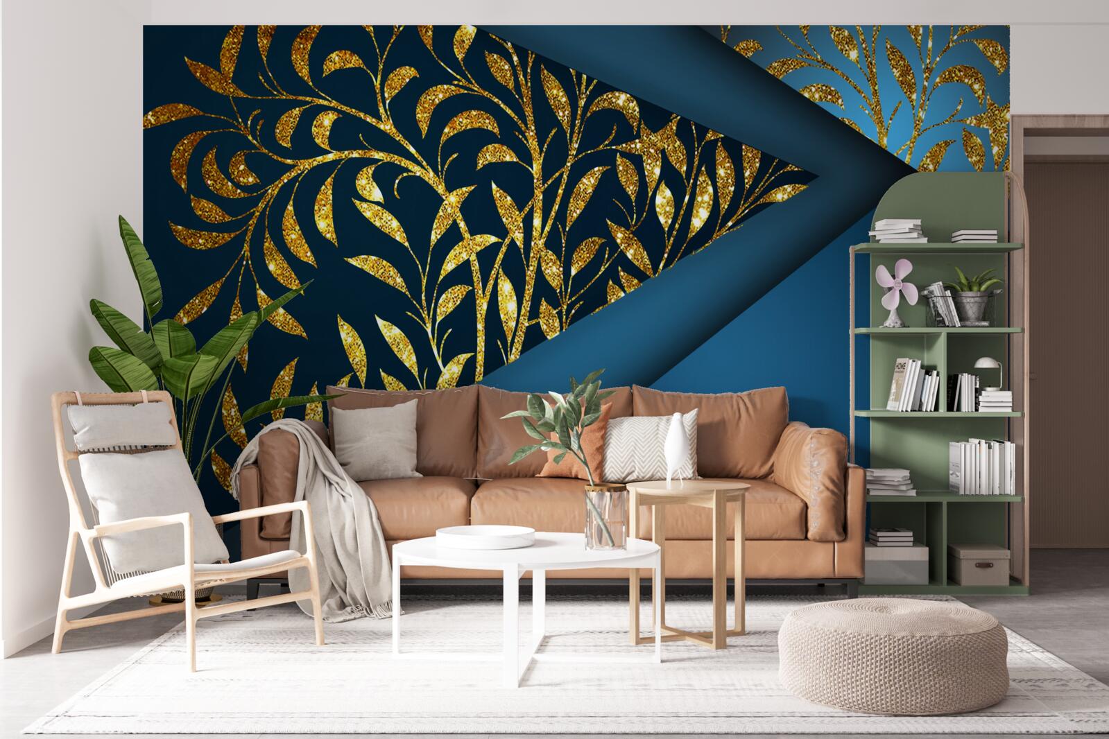 Fototapet grâul strălucește auriu sub cerul nopții