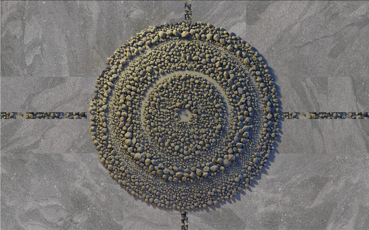 Fototapet un parc cu un aspect verde, circular