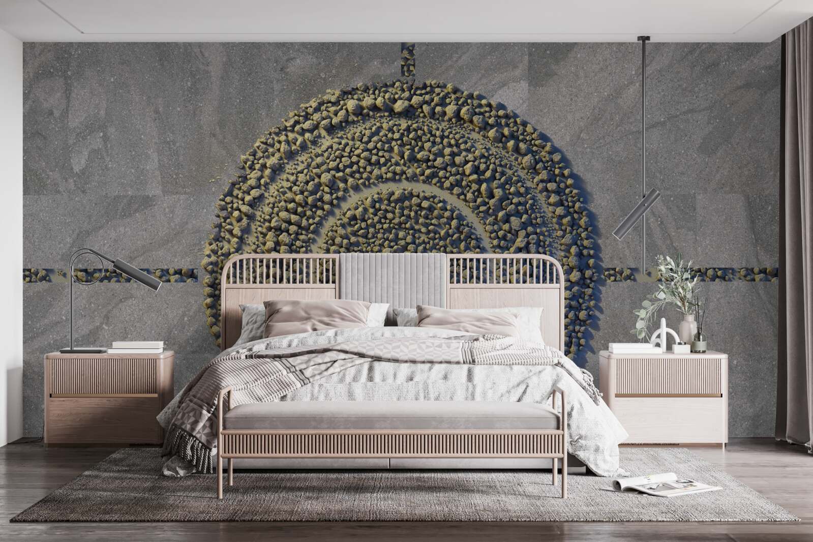 Fototapet un parc cu un aspect verde, circular