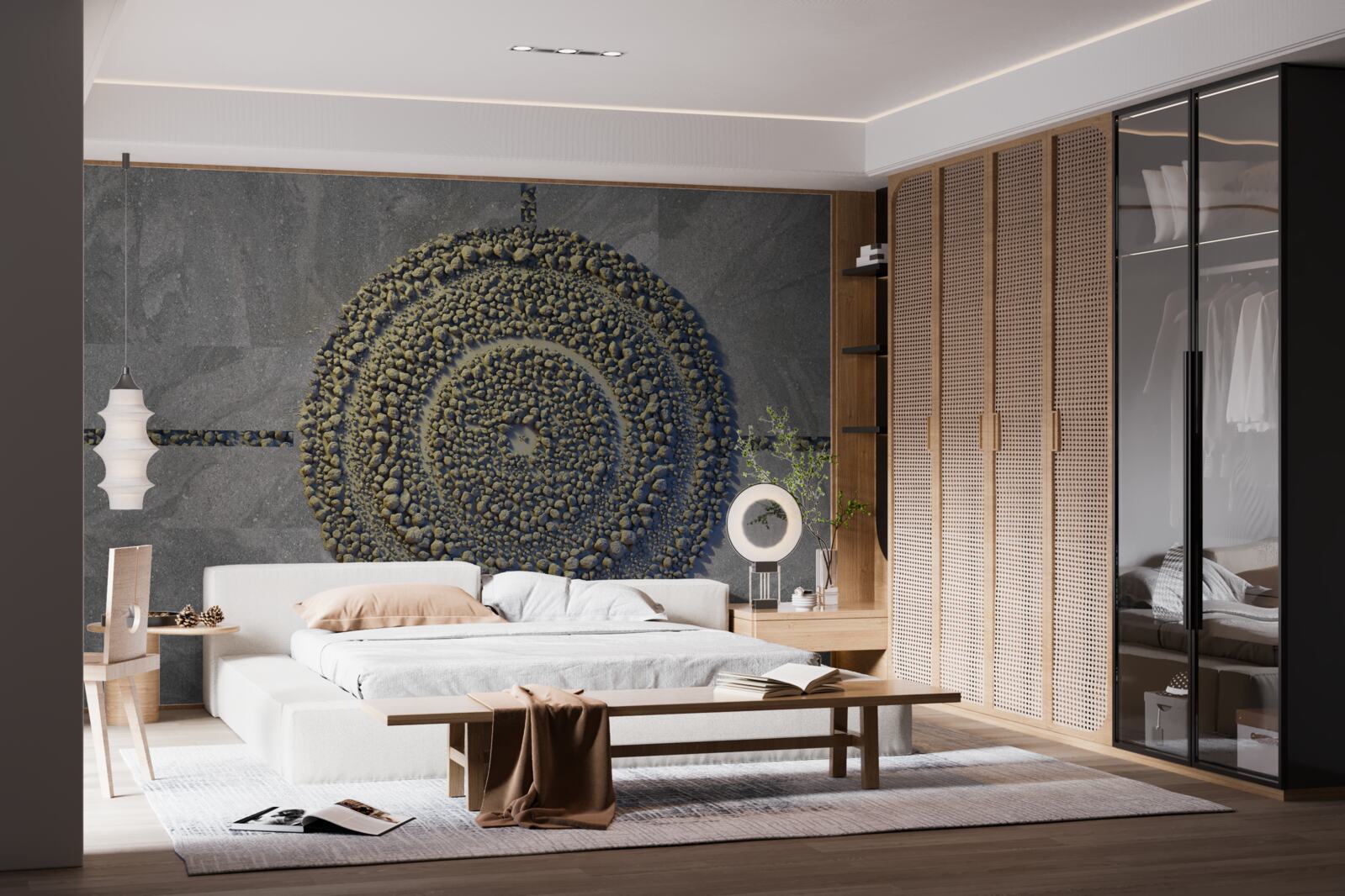 Fototapet un parc cu un aspect verde, circular