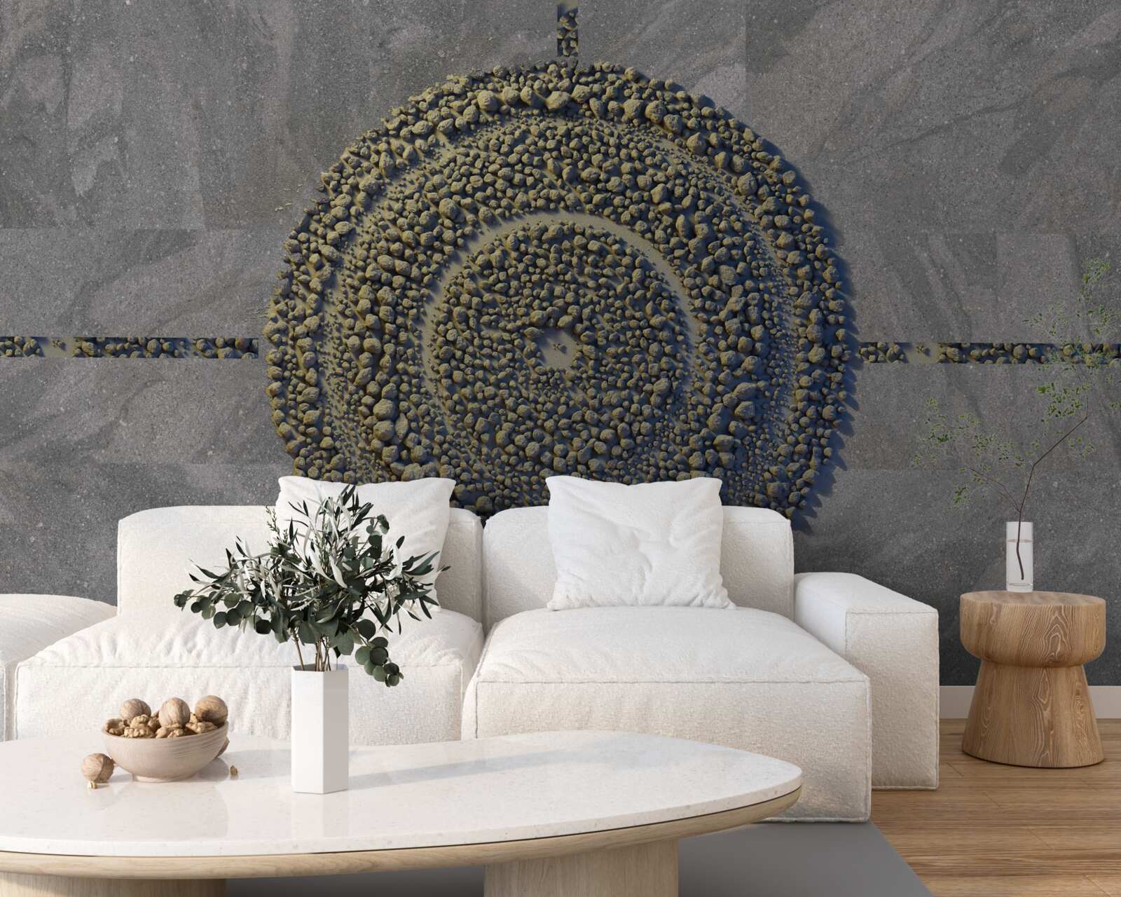 Fototapet un parc cu un aspect verde, circular