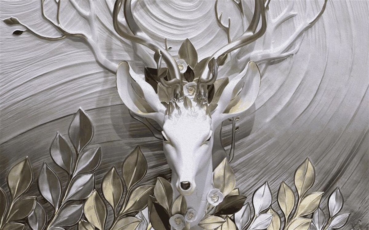 Fototapet cerb maiestuos cu coarne uimitoare