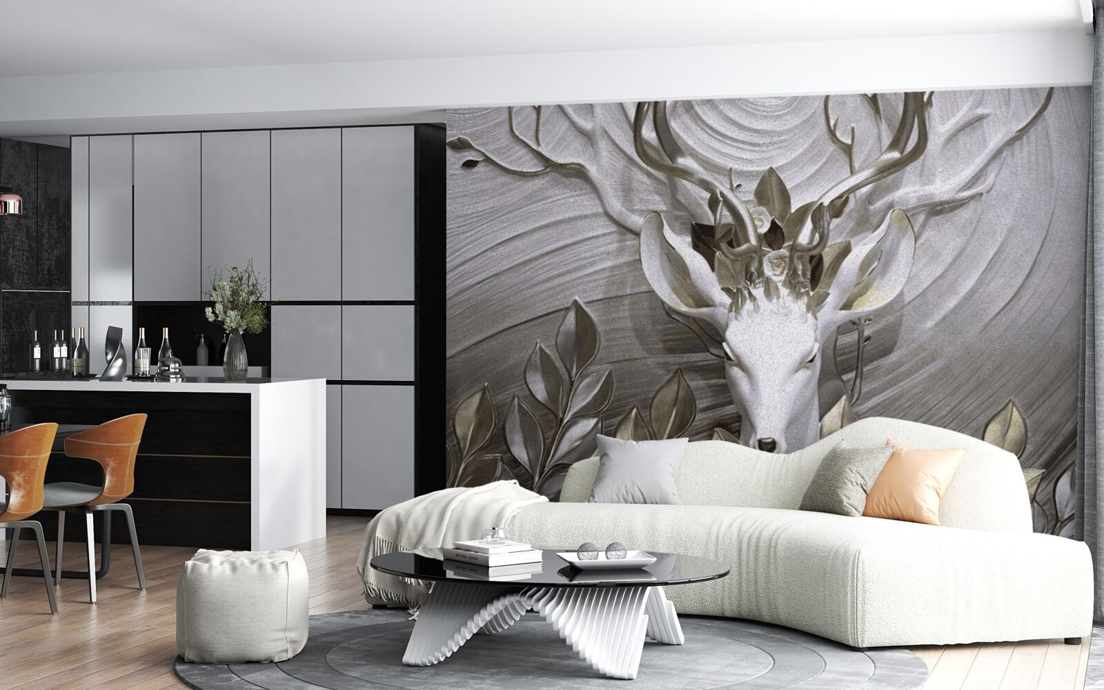 Fototapet cerb maiestuos cu coarne uimitoare