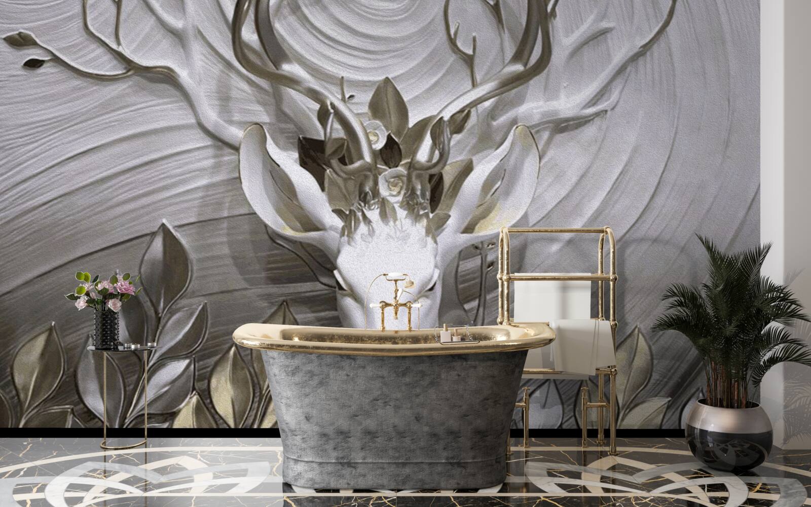 Fototapet cerb maiestuos cu coarne uimitoare