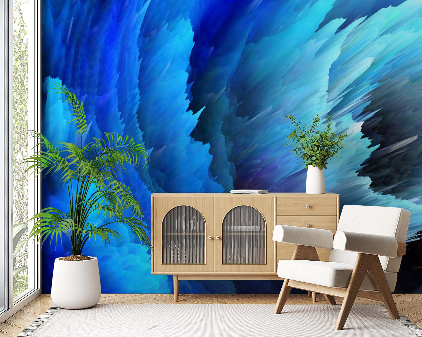 Fototapet abstracție înghețată de trandafiri