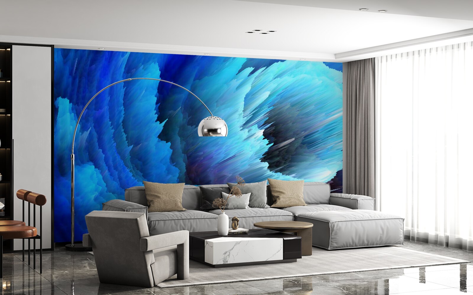 Fototapet abstracție înghețată de trandafiri