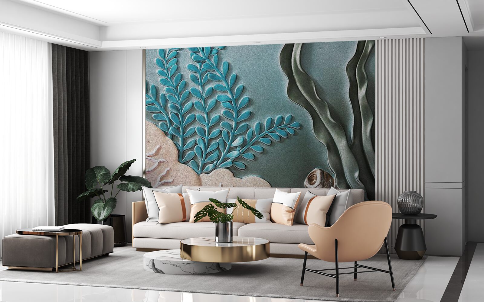 Fototapet plante acvatice și alge marine