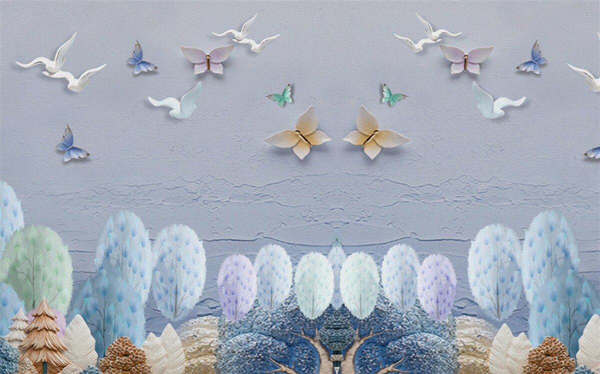 Fototapet Pădurea toamna este rece și plină de culoare