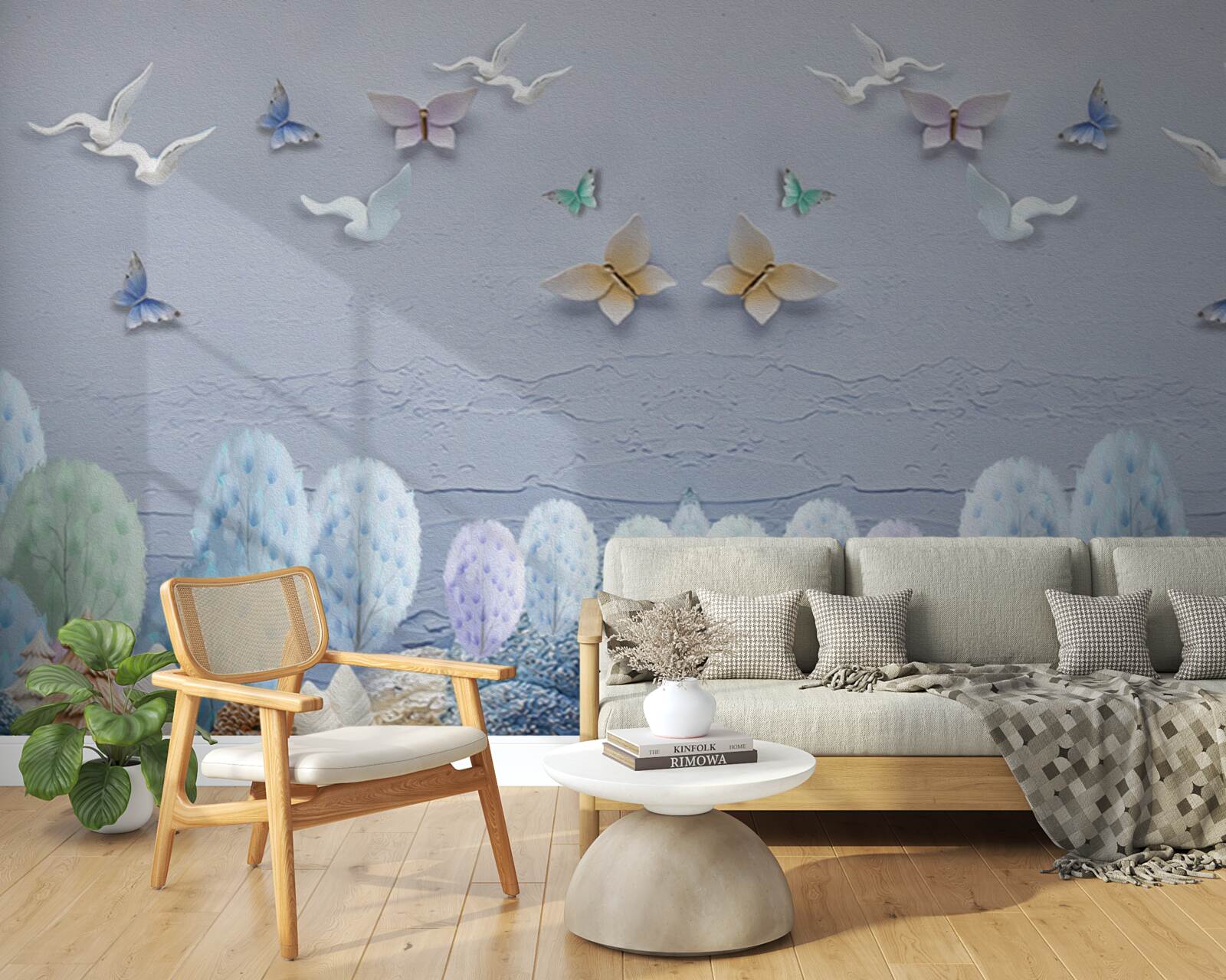 Fototapet Pădurea toamna este rece și plină de culoare