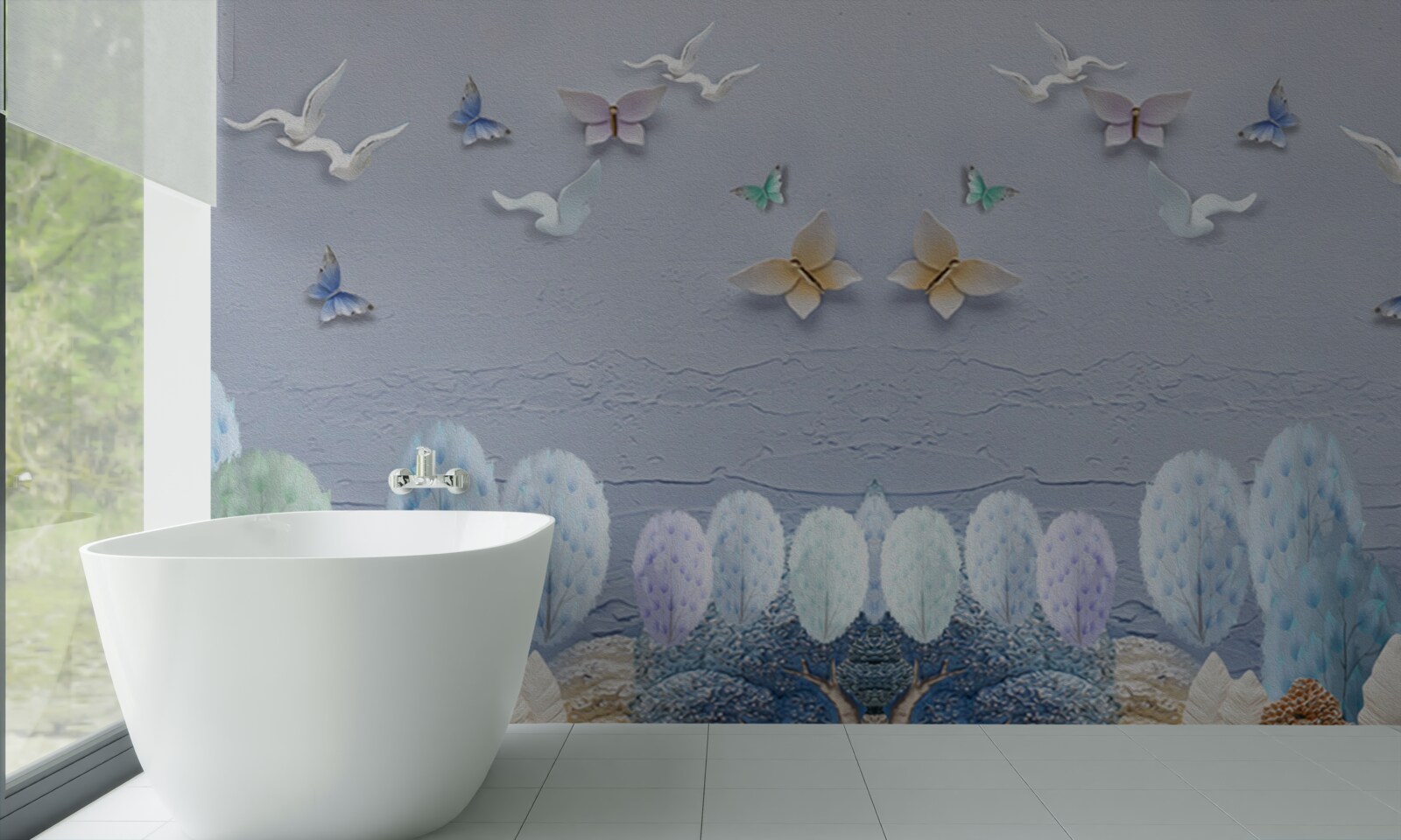 Fototapet Pădurea toamna este rece și plină de culoare