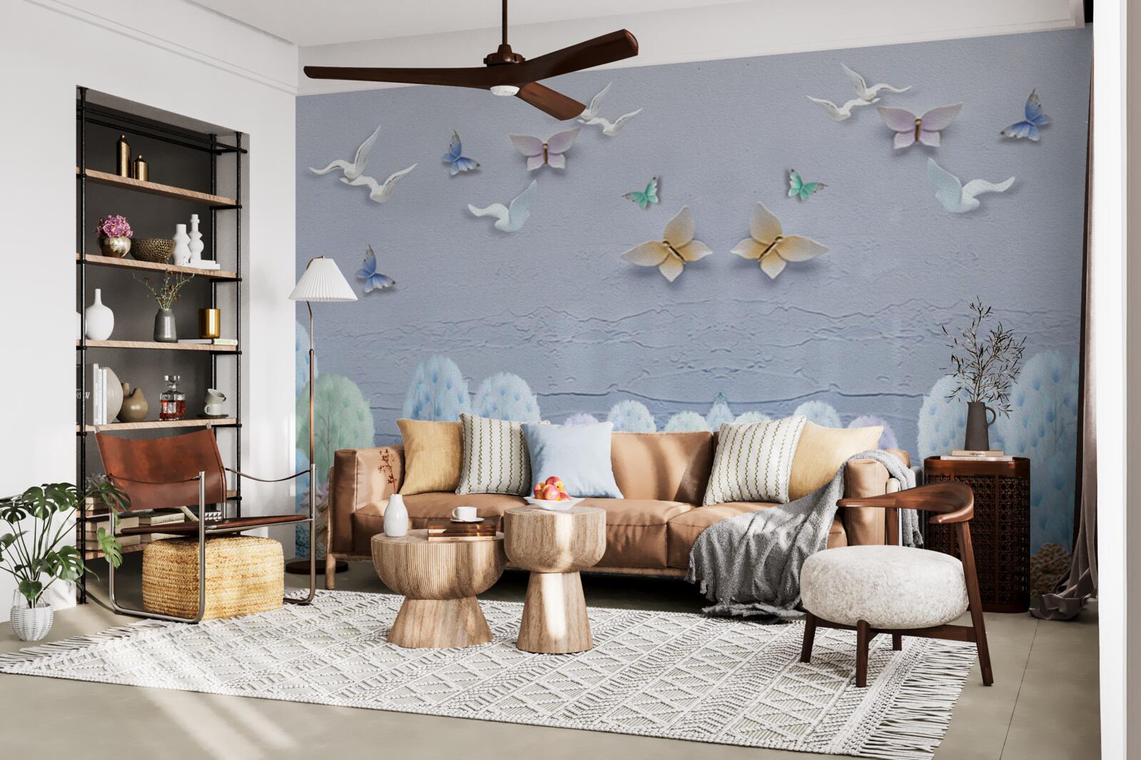 Fototapet Pădurea toamna este rece și plină de culoare