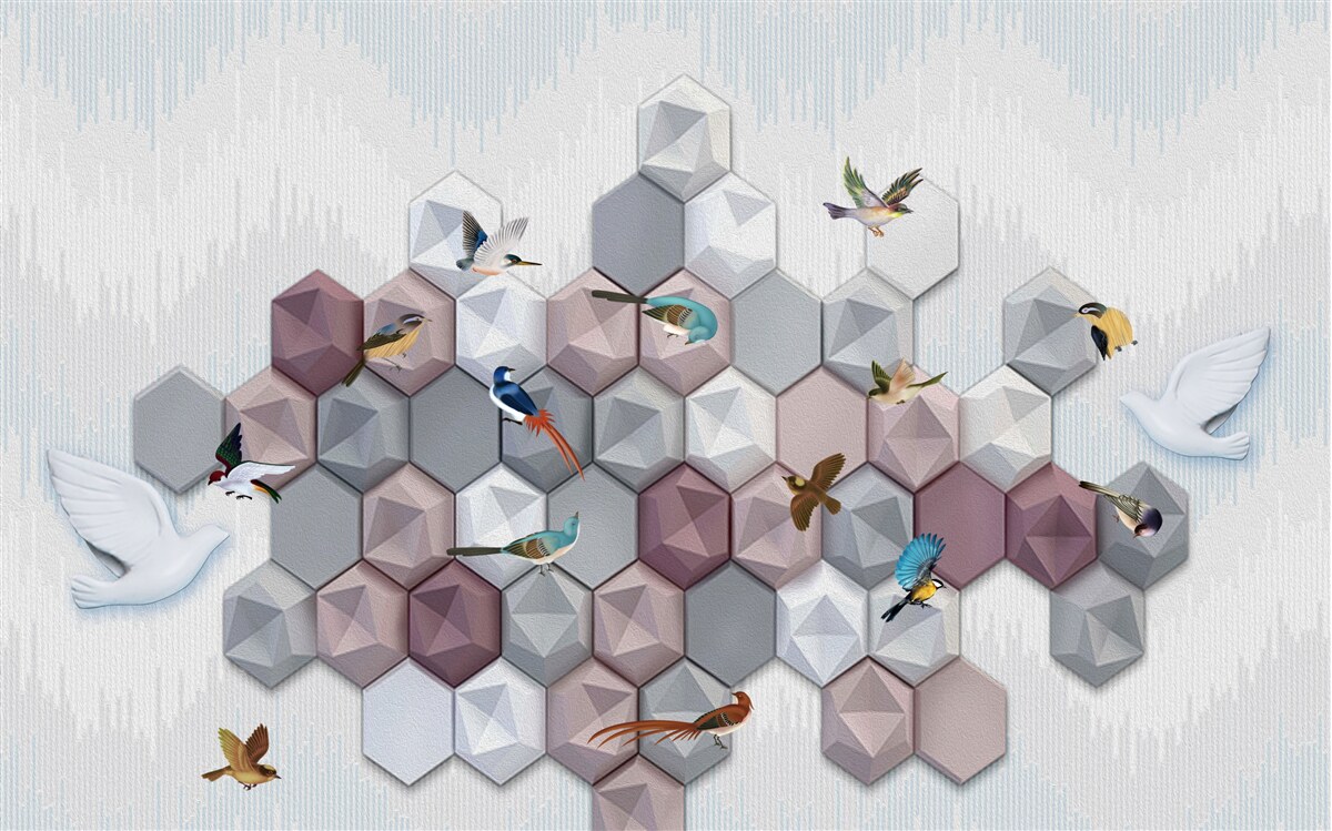 Fototapet particule în formă de pentagon